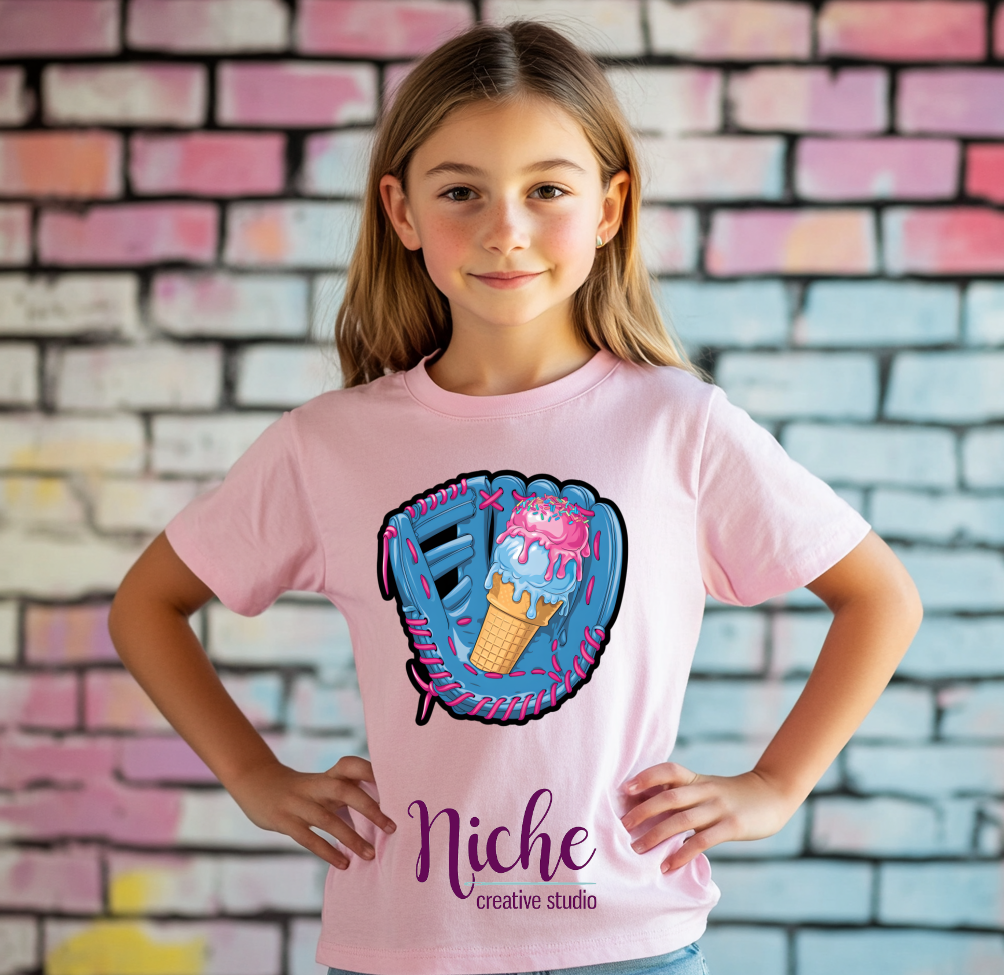 -SPO8241 Ice Cream Drip Softball Decal