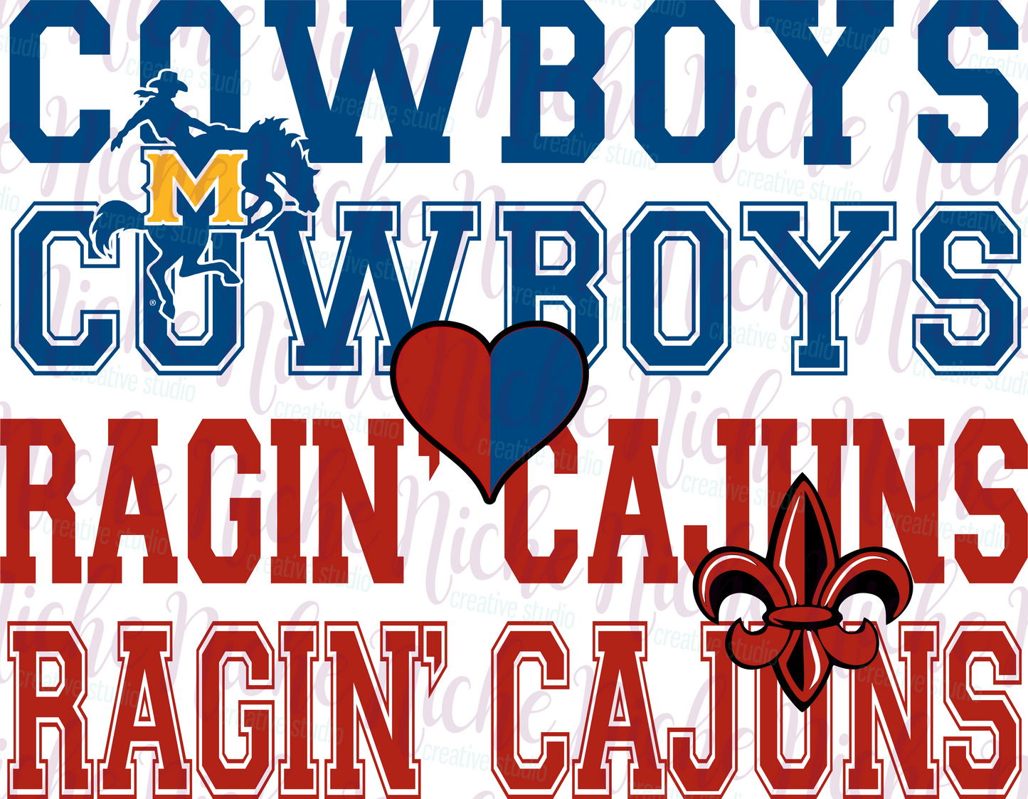 -SPO8288 House Divided McNeese ULL Decal