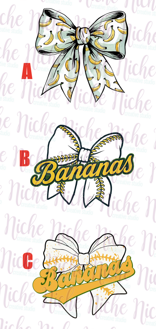 -SPO8412 Bow with Bananas Decal
