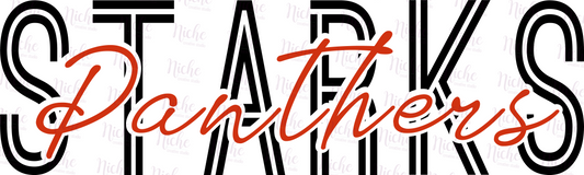 -STA985 Starks Panthers Stacked Decal