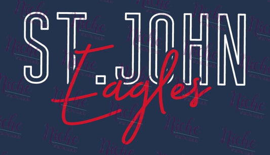 - STJ590 St. John Stacked Decal