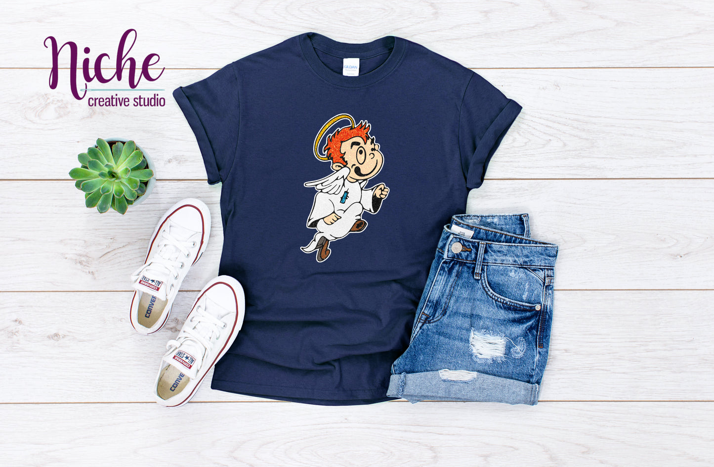 -STL1129 Saint Boy Glitter Decal