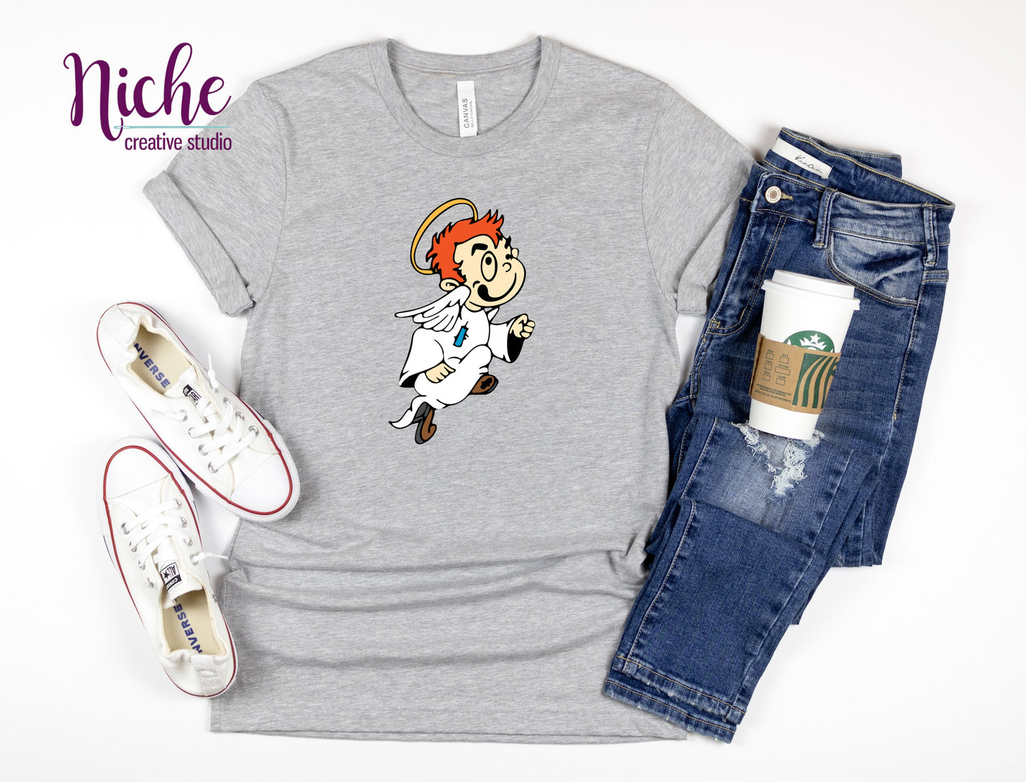 -STL1545 Saint Boy Angel Decal