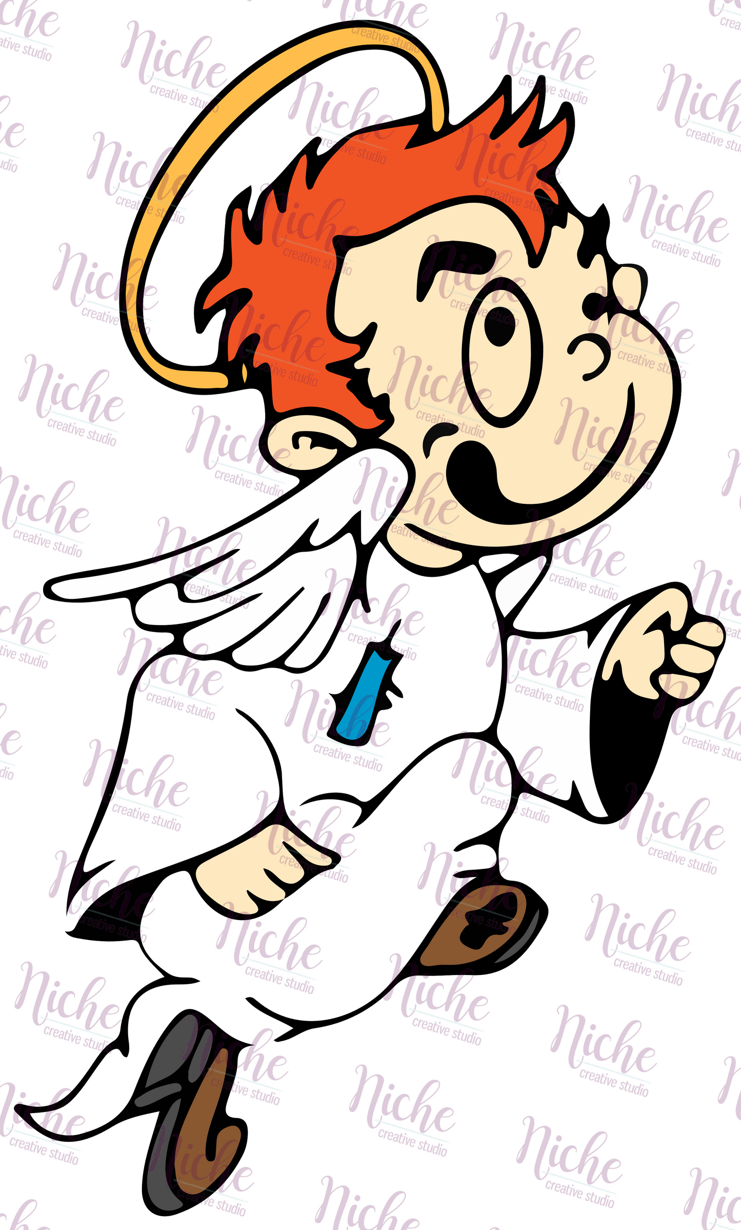-STL1545 Saint Boy Angel Decal