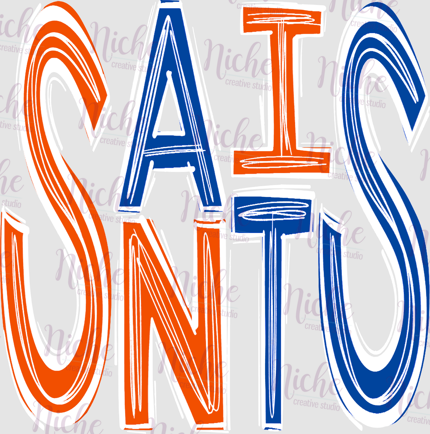 -STL1946 Saints Doodle Decal