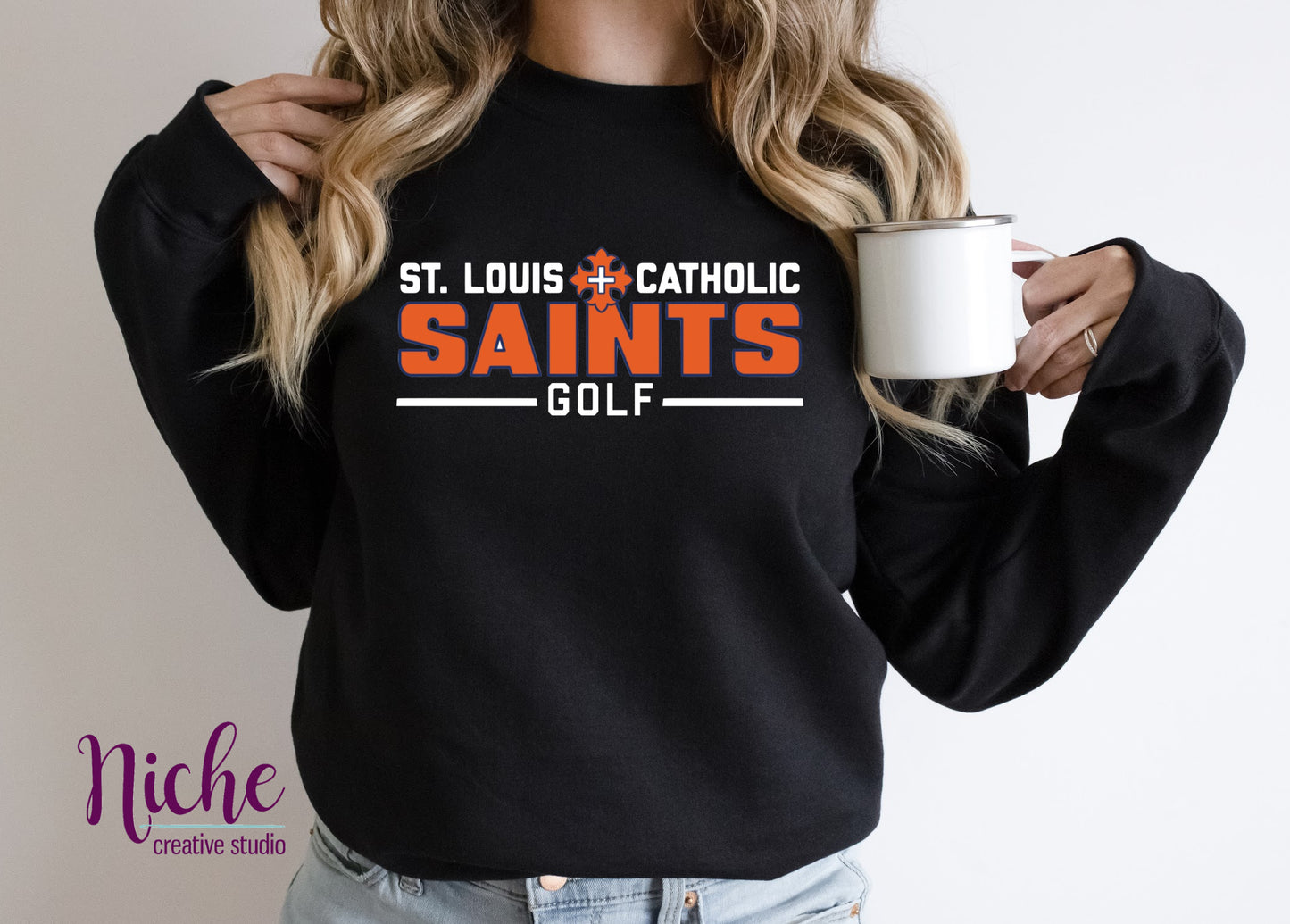 -STL3220 St. Louis Catholic Saints Golf Decal