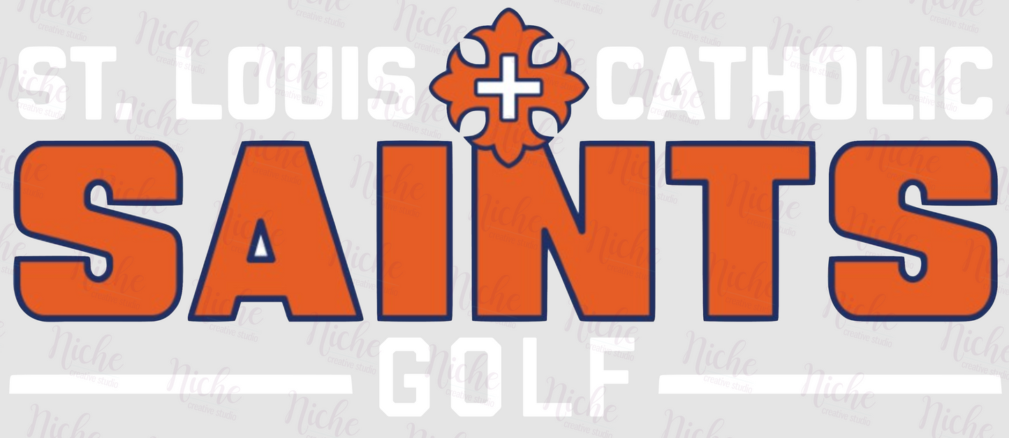 -STL3220 St. Louis Catholic Saints Golf Decal