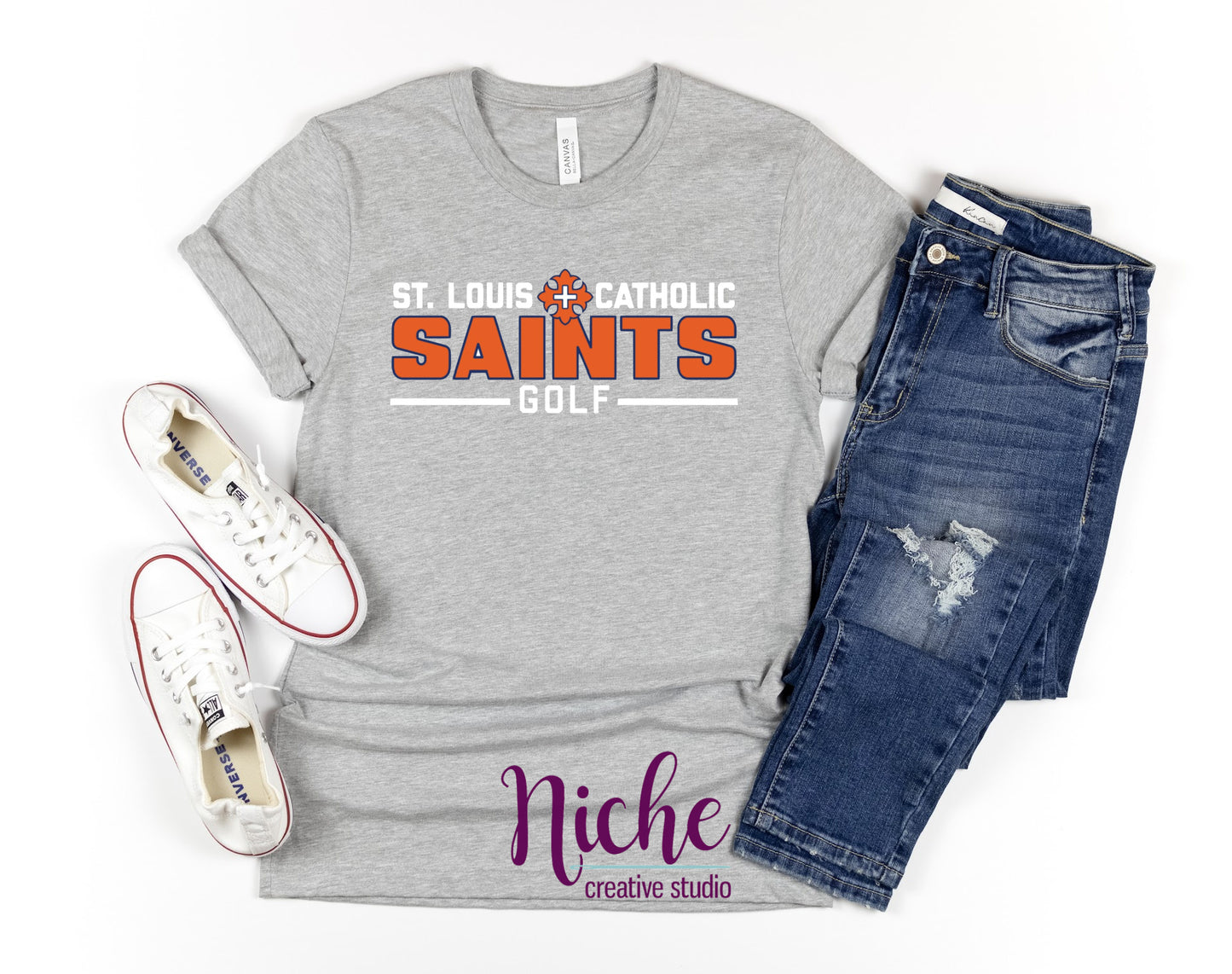 -STL3220 St. Louis Catholic Saints Golf Decal