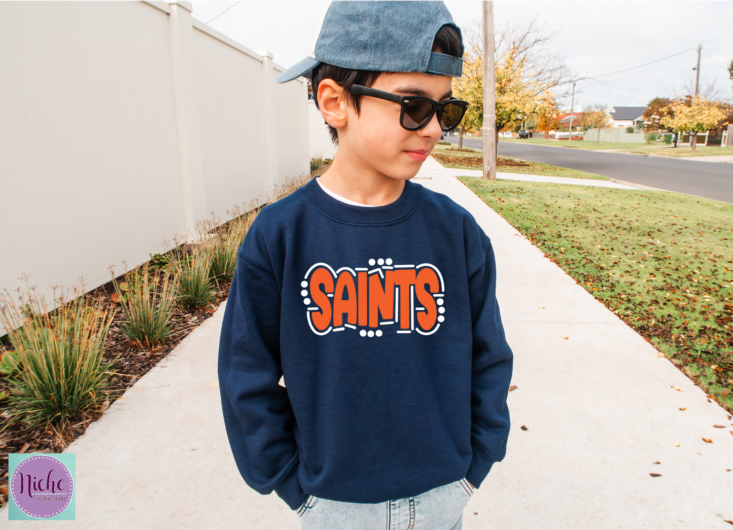 -STL3301 Saints Doodle Decal