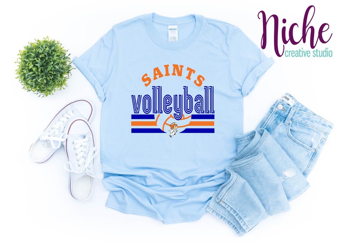 -STL3385 Saints Volleyball Decal