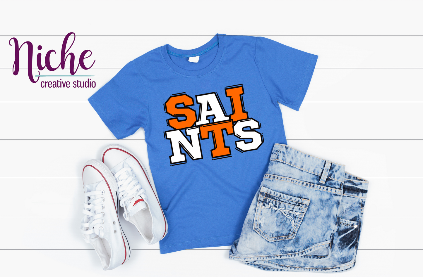 -STL6016 Saints Sports Letters Decal