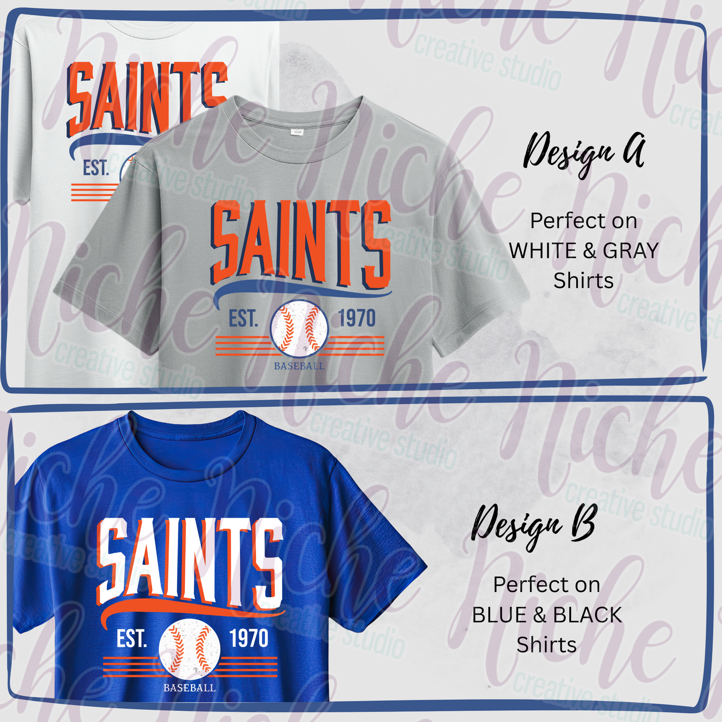 -STL8517 Retro Saints Baseball Decal