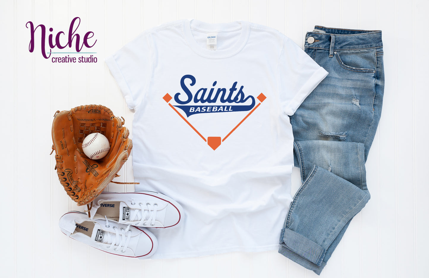 -STL906 Saints Baseball Diamond Decal