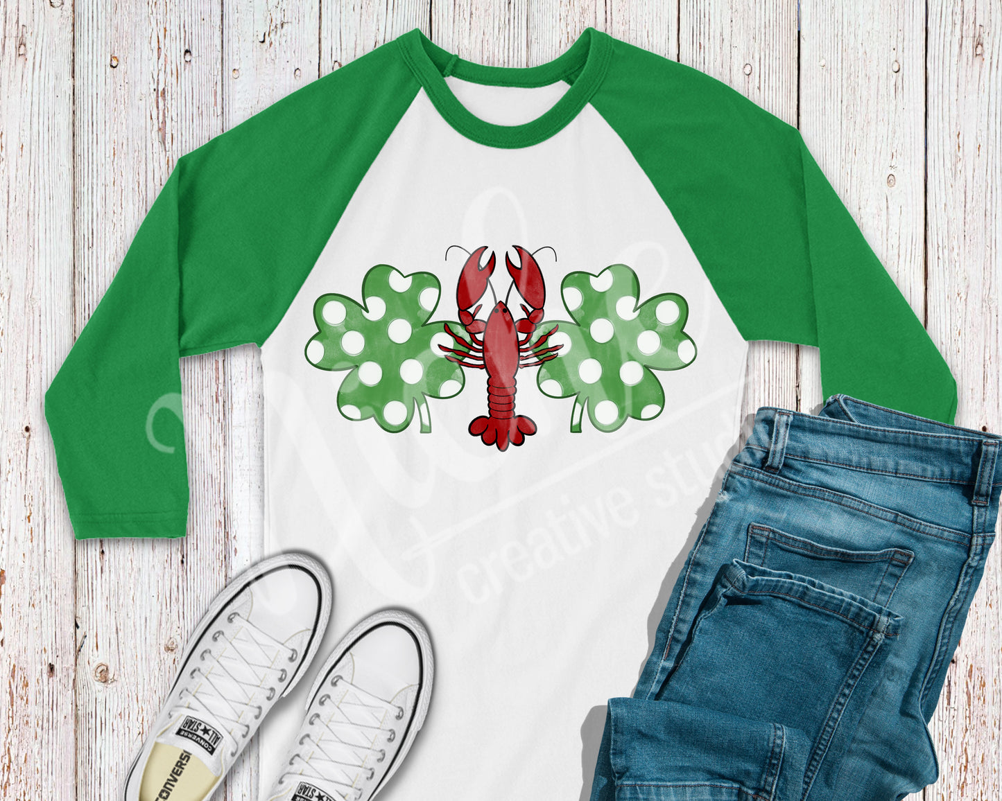 -STP257 Clover Crawfish Decal