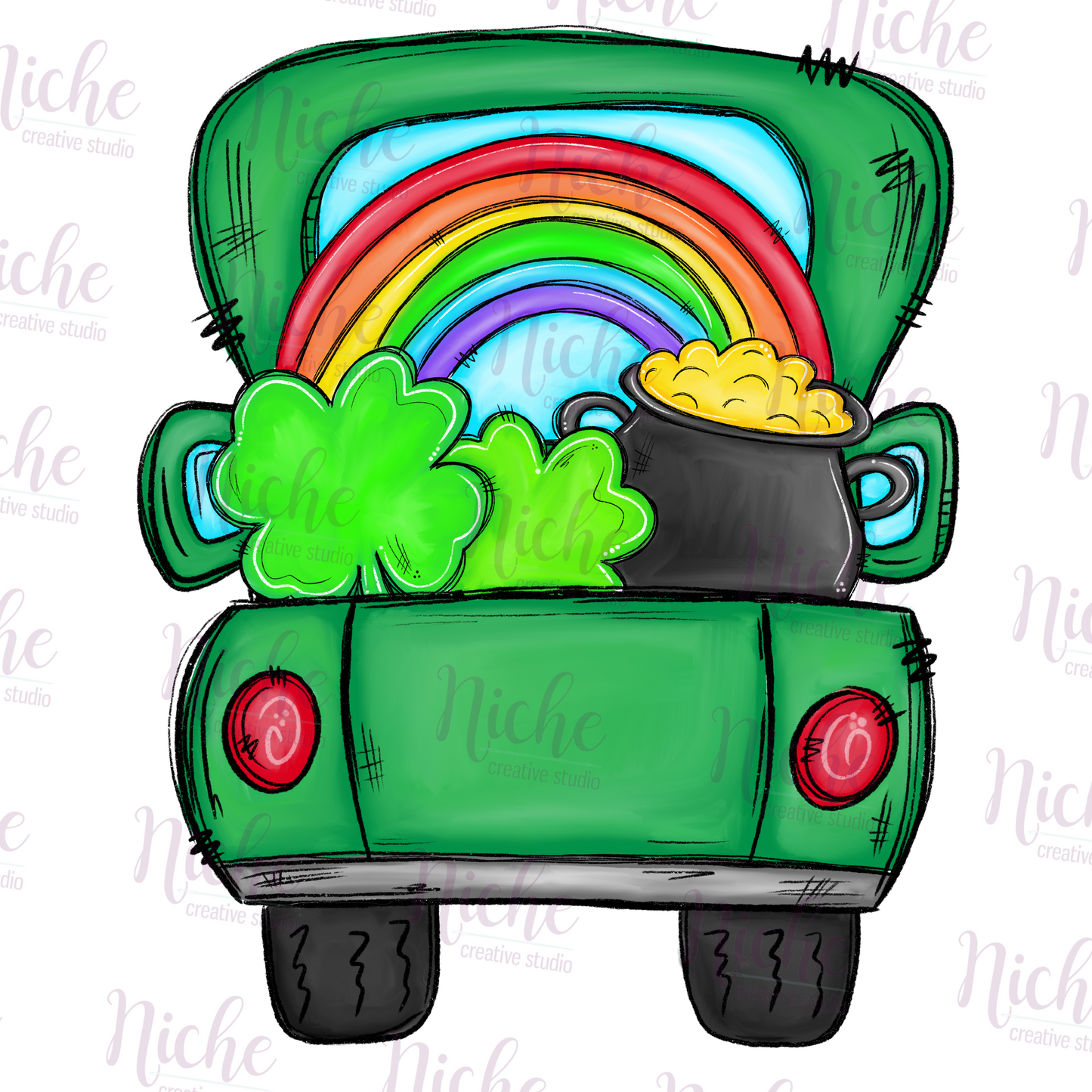 -STP2766 St. Patrick's Day Back of Truck Decal