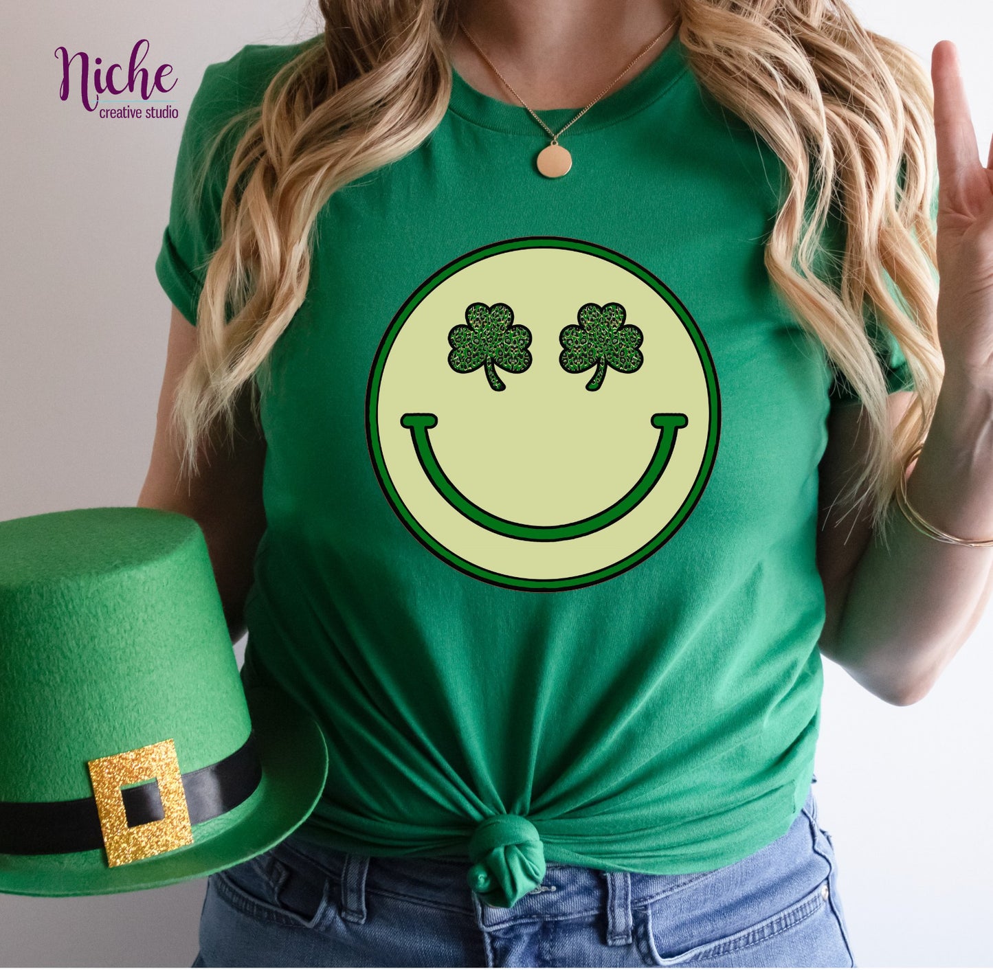 -STP2771 Shamrock Smiley Decal