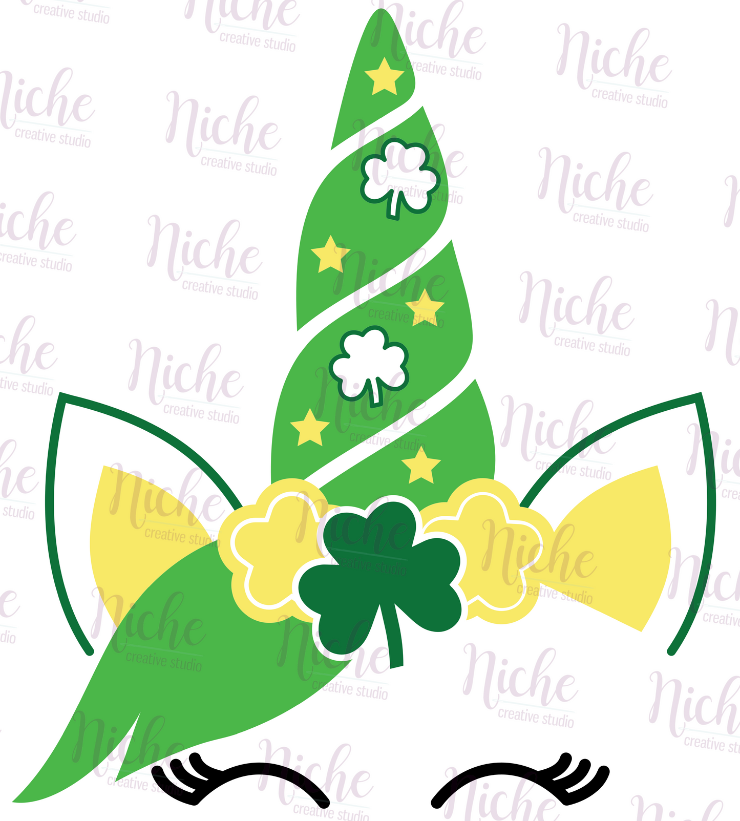 -STP2772 St. Patrick's Day Unicorn Decal