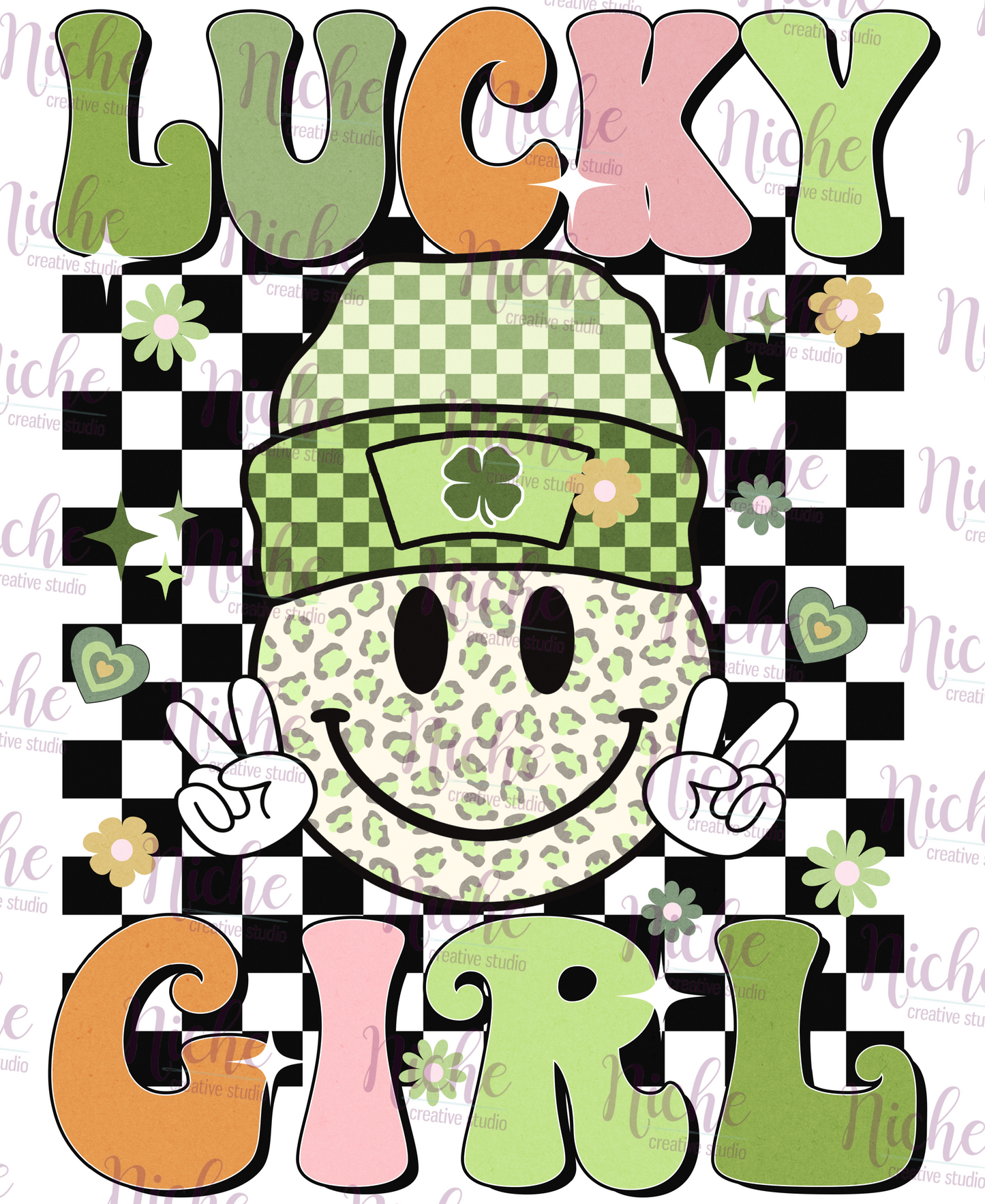 -STP8034 Lucky Girl Decal