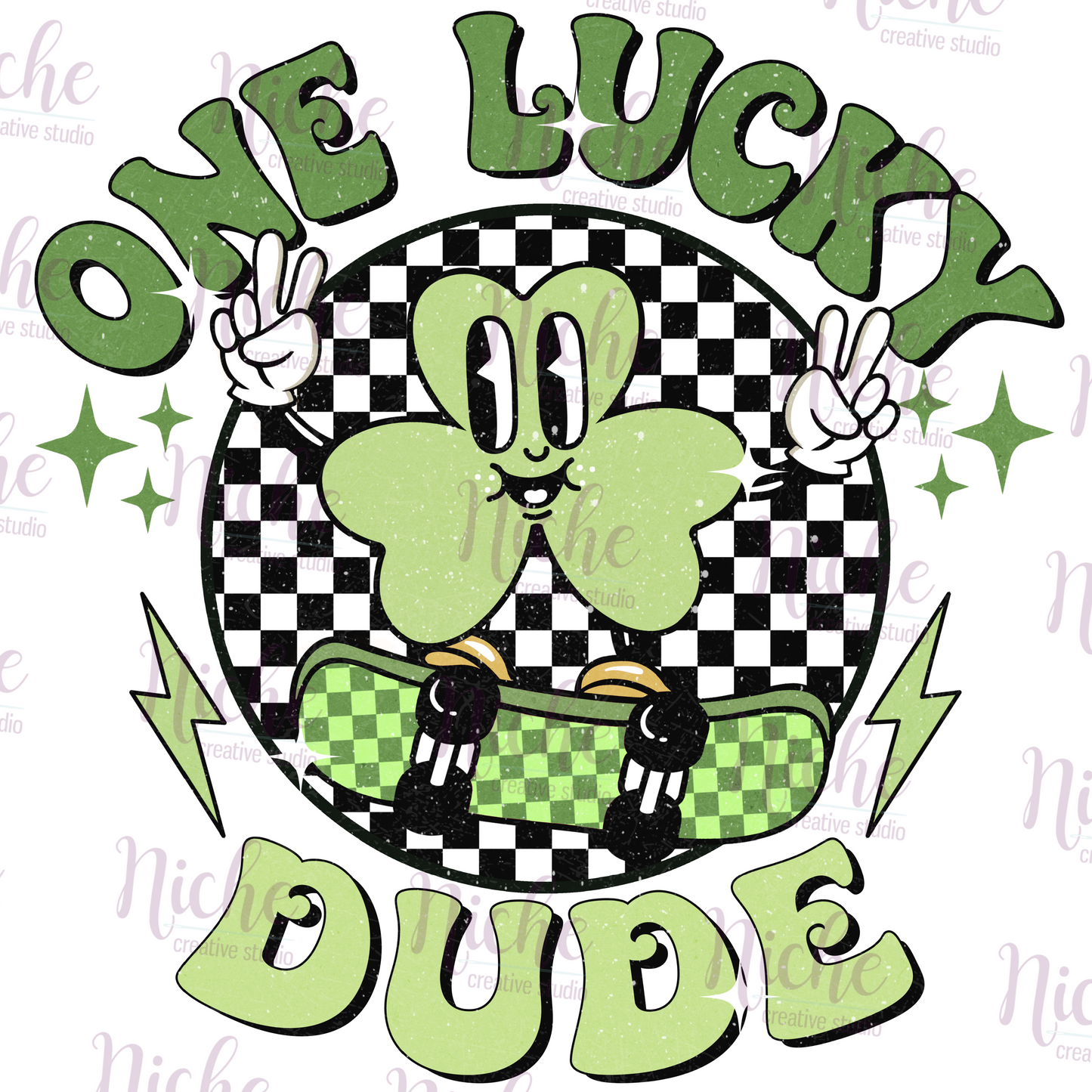 -STP8038 One Lucky Dude Decal