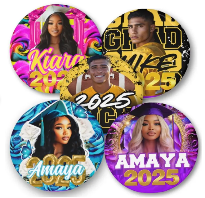 Graduation Buttons - $3