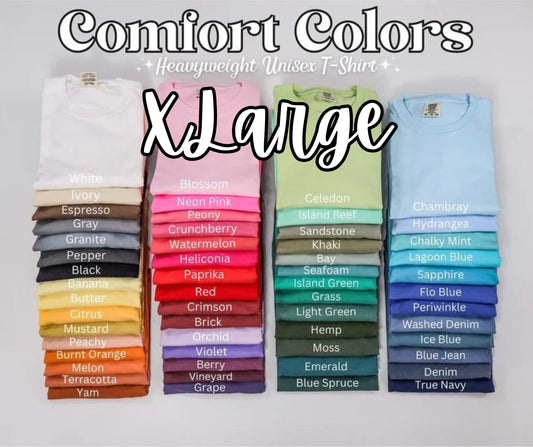 X-Large - Comfort Colors Solid Tees
