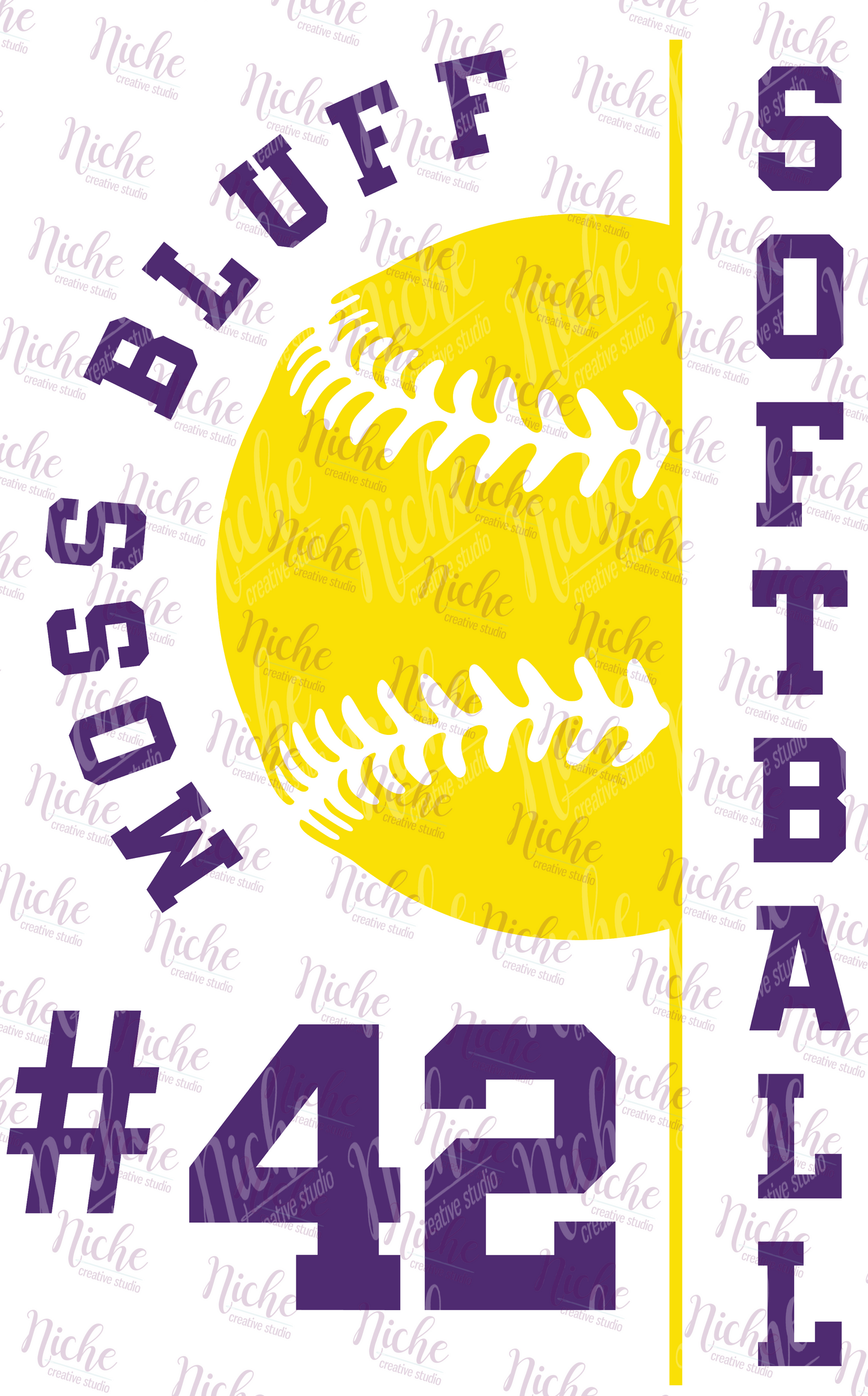 *Softball Vertical Decal