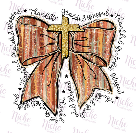 -THA5457 Thankful Coquette Bow Decal