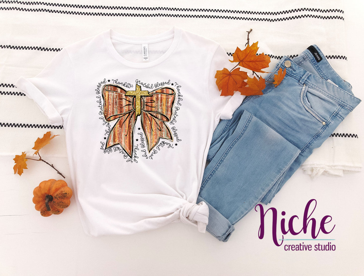 -THA5457 Thankful Coquette Bow Decal