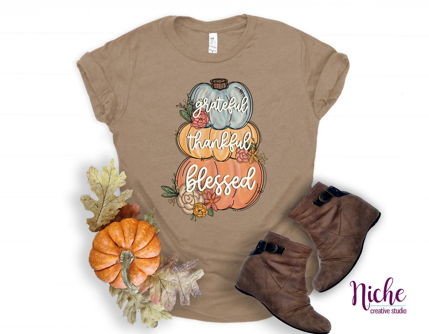 -THA849 Grateful Thankful Pumpkins Decal