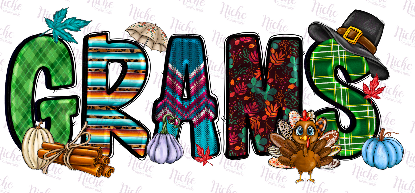 -THA970 Grams Thanksgiving Decal