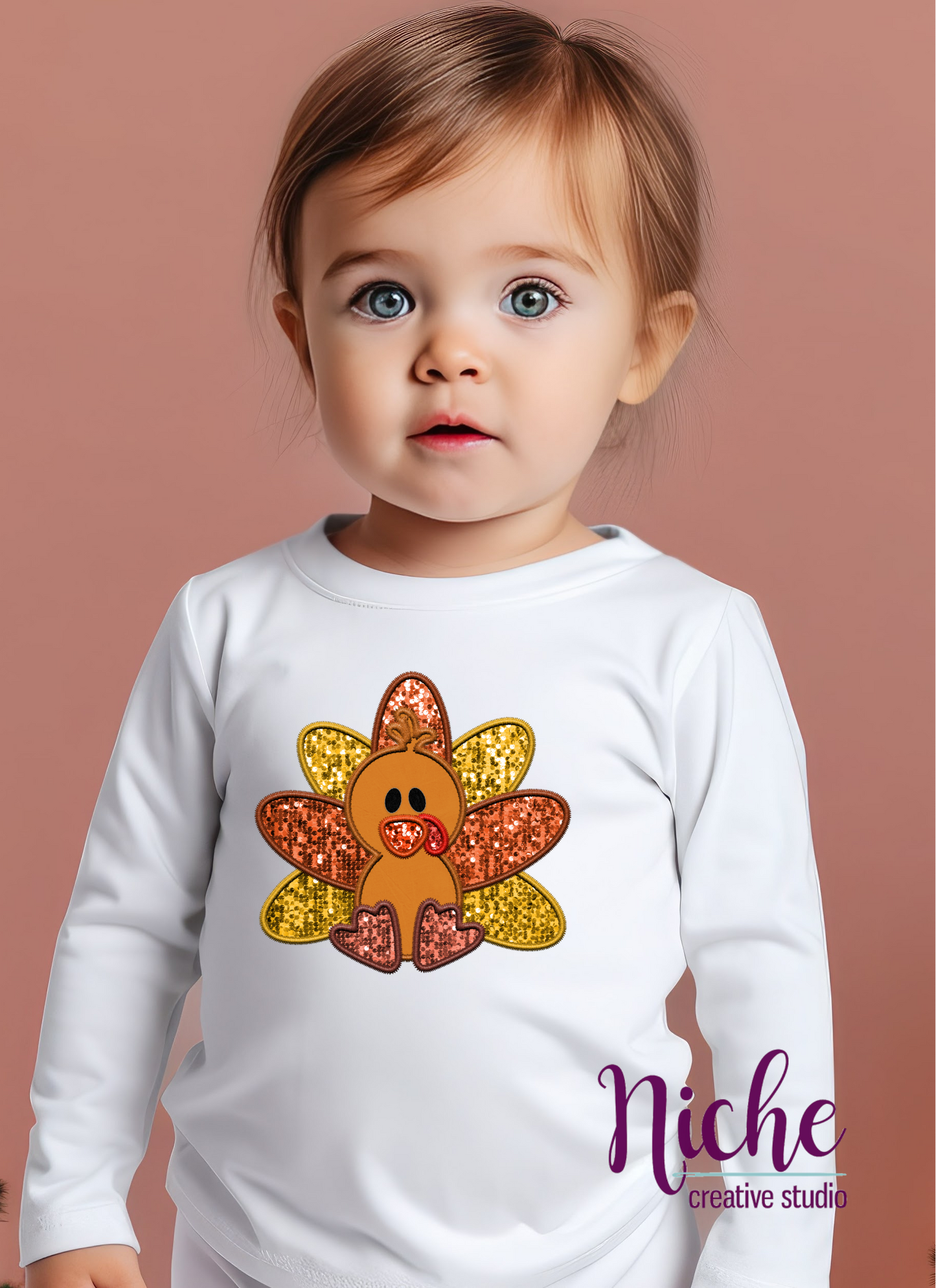 -THA978 Glitter Turkey Decal