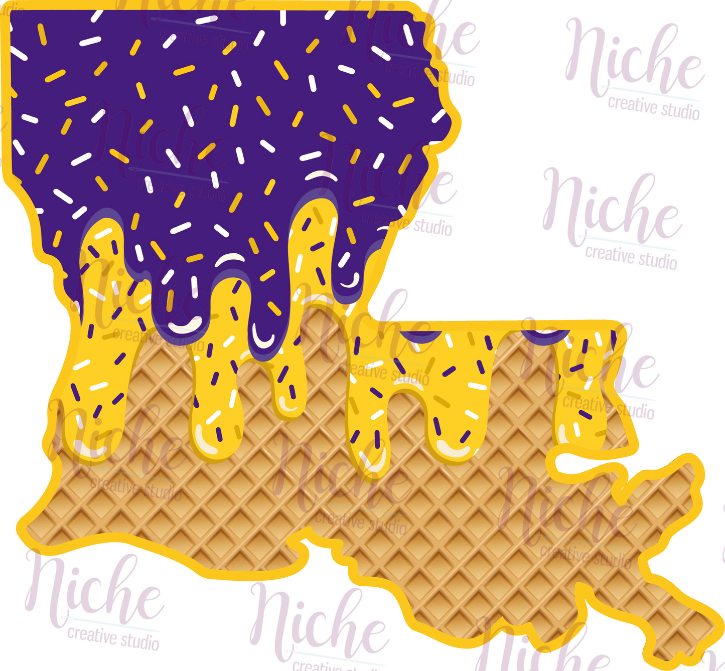 -TIG8260 Louisiana Sprinkle Drip Decal