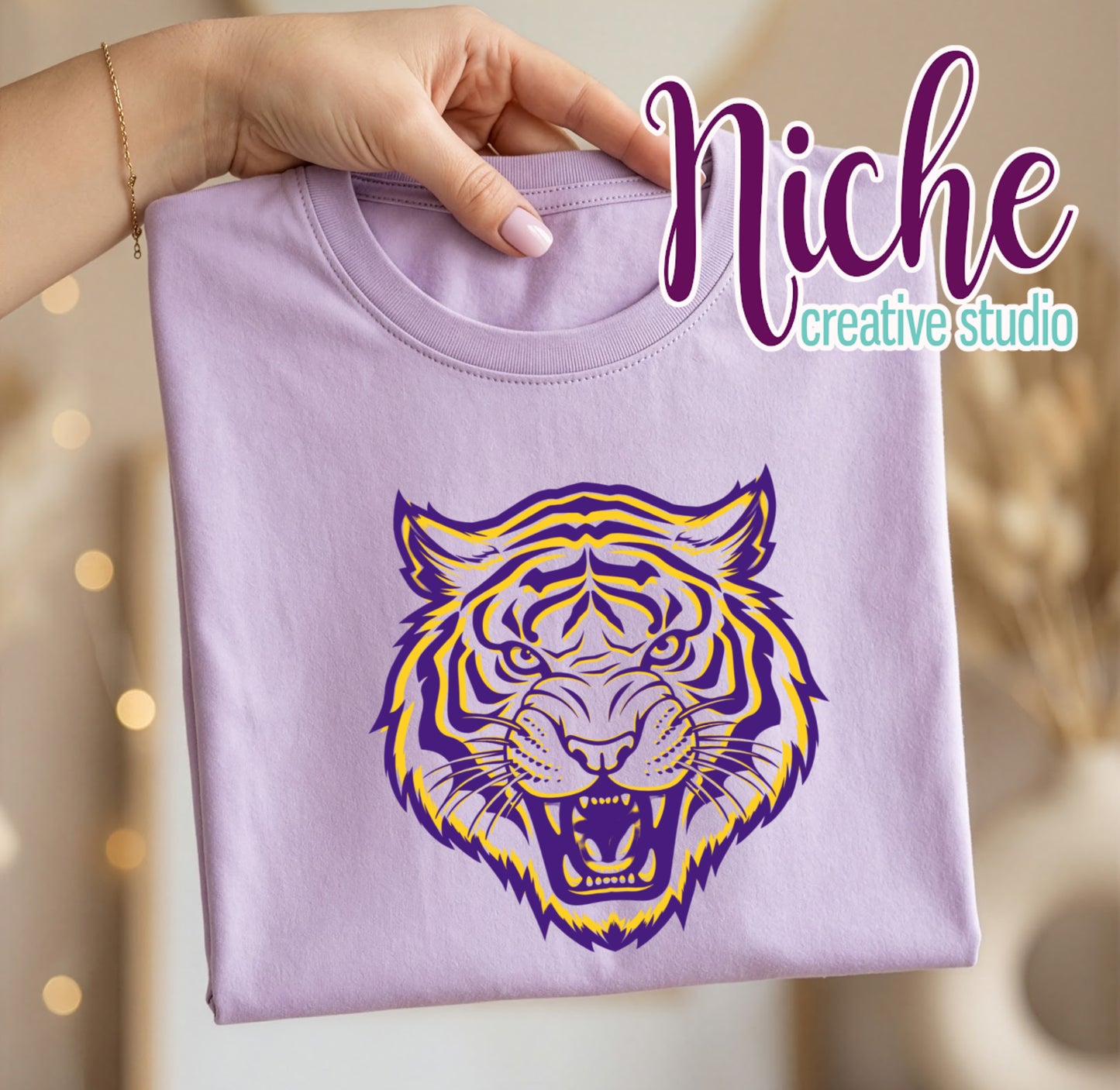 -TIG8436 Tiger Face Decal