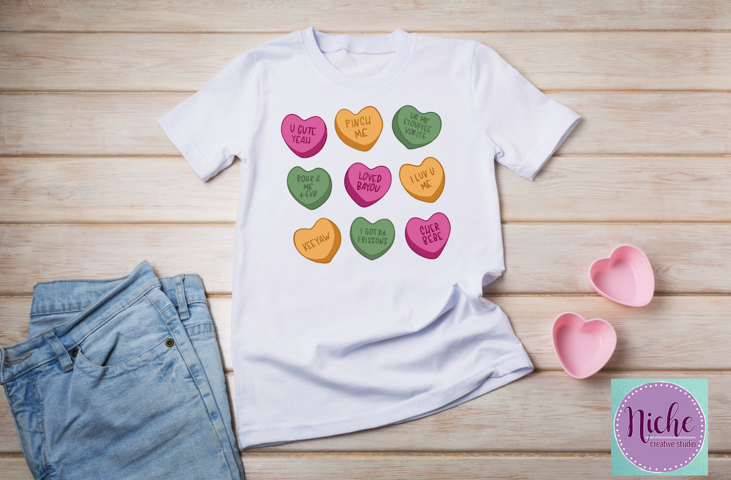 -VAL1408 Conversation Hearts Decal