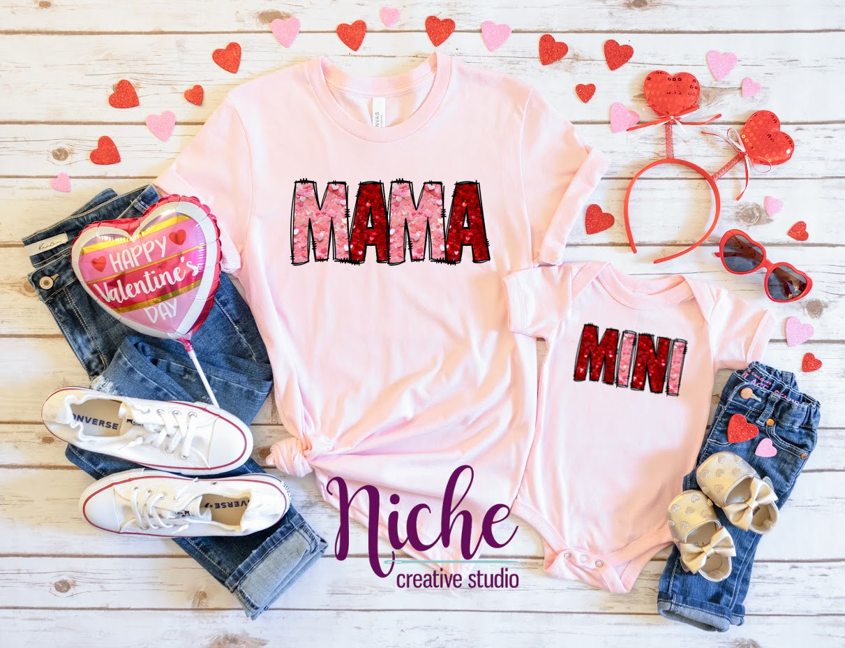 -VAL1434 Mini & Mama Glitter Decal