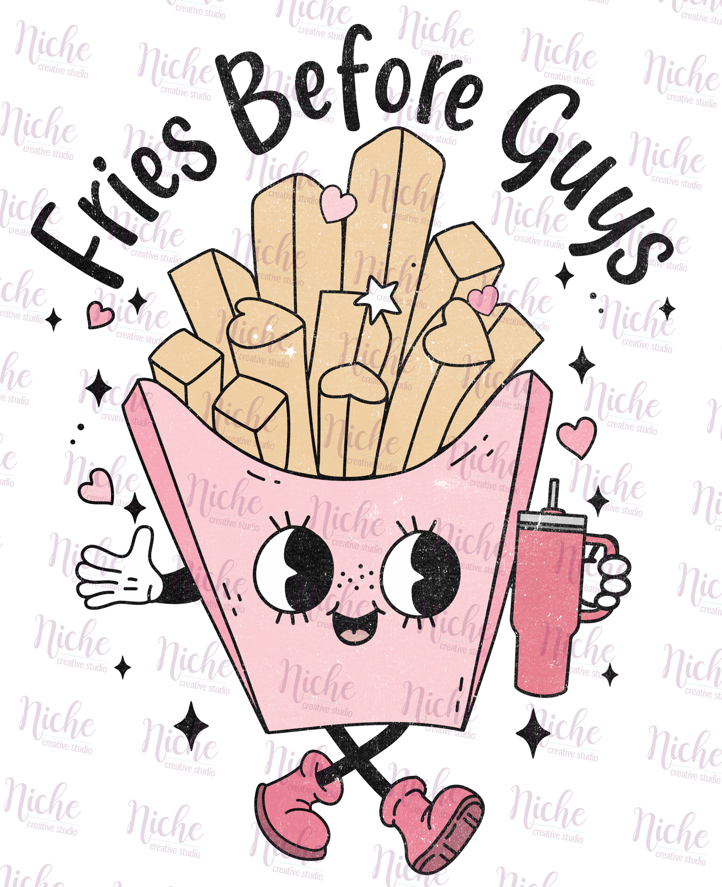 -VAL1441 Fries Before Guys Decal