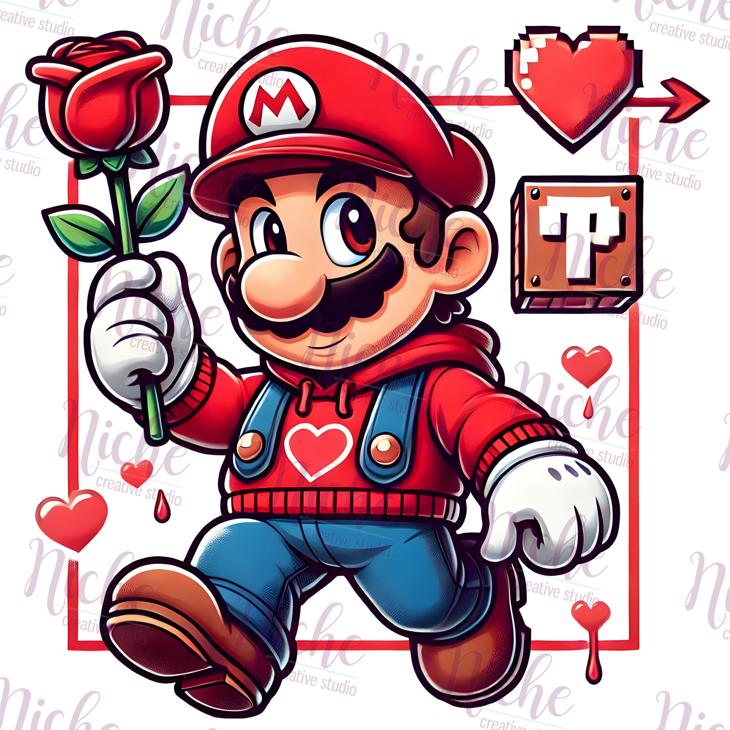 -VAL3031 Mario Valentine Decal