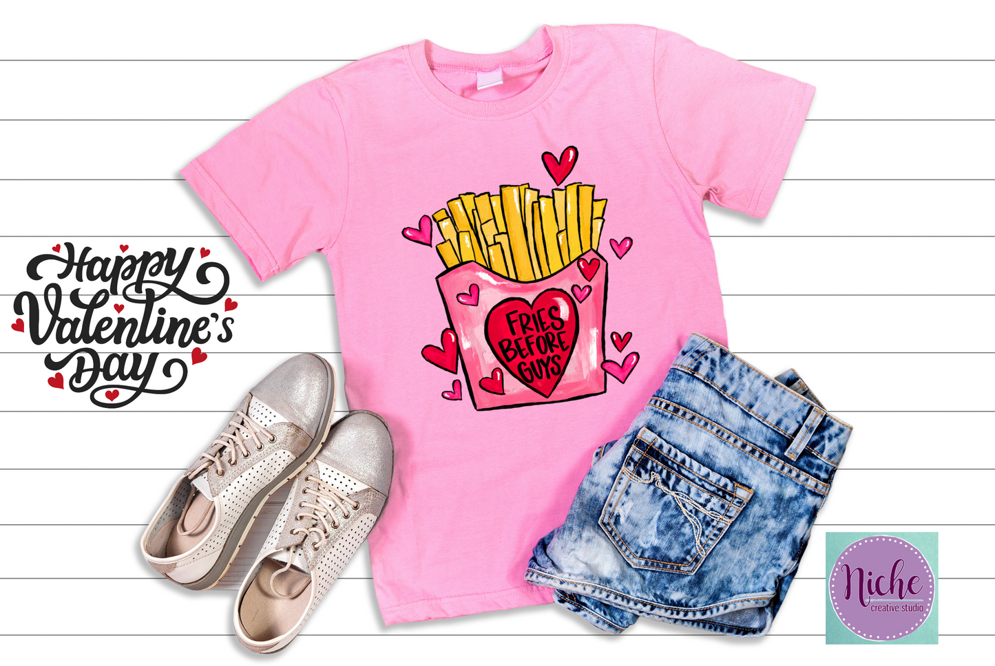 -VAL5664 Fries Before Guys Decal