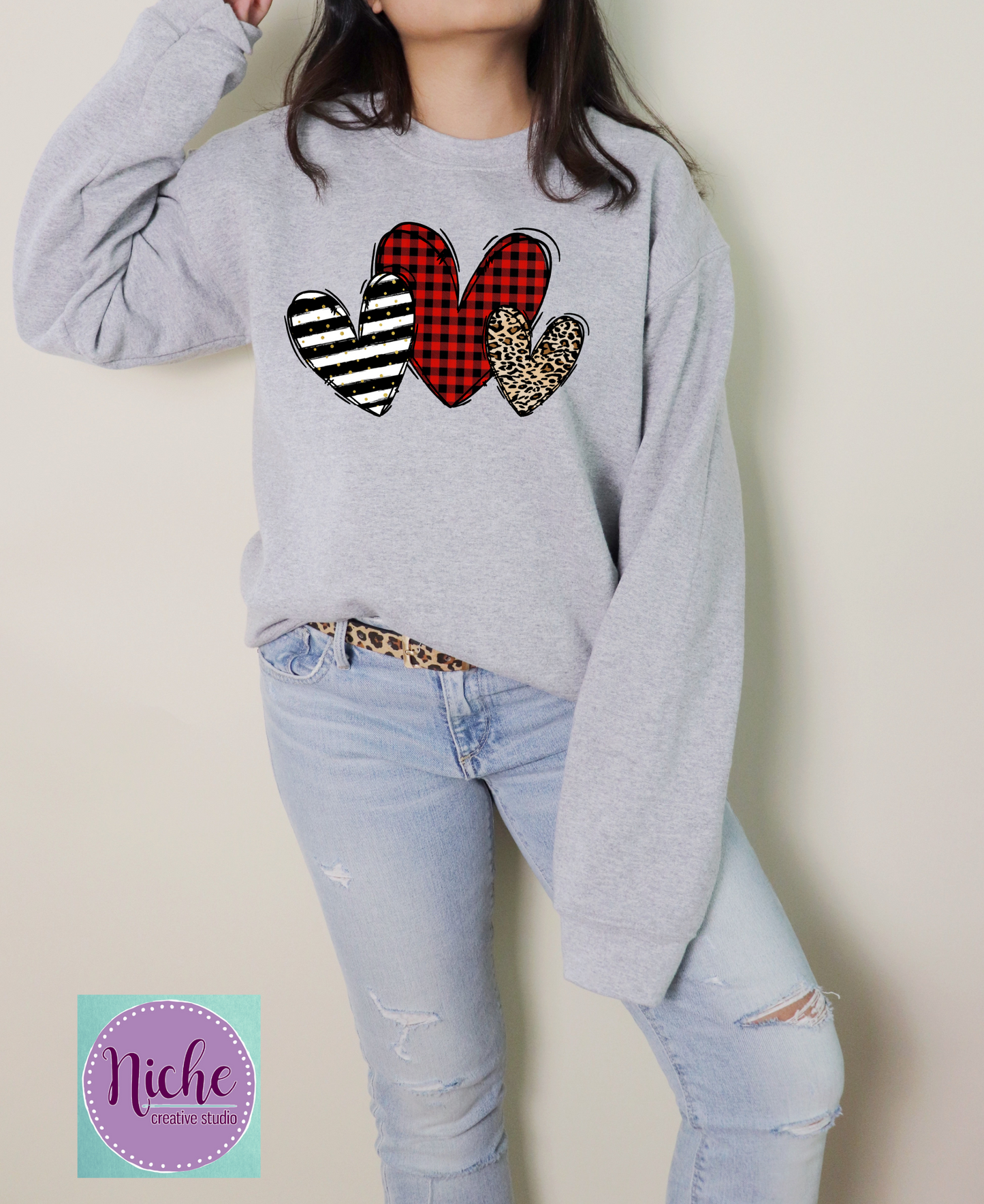 -VAL5666 Hearts Decal