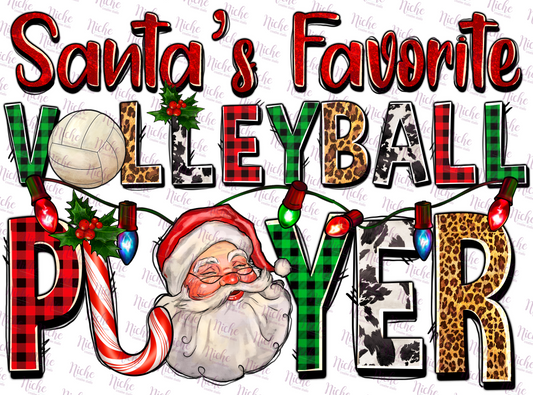 - VBA208 Santas Favorite Volleyball Player Decal