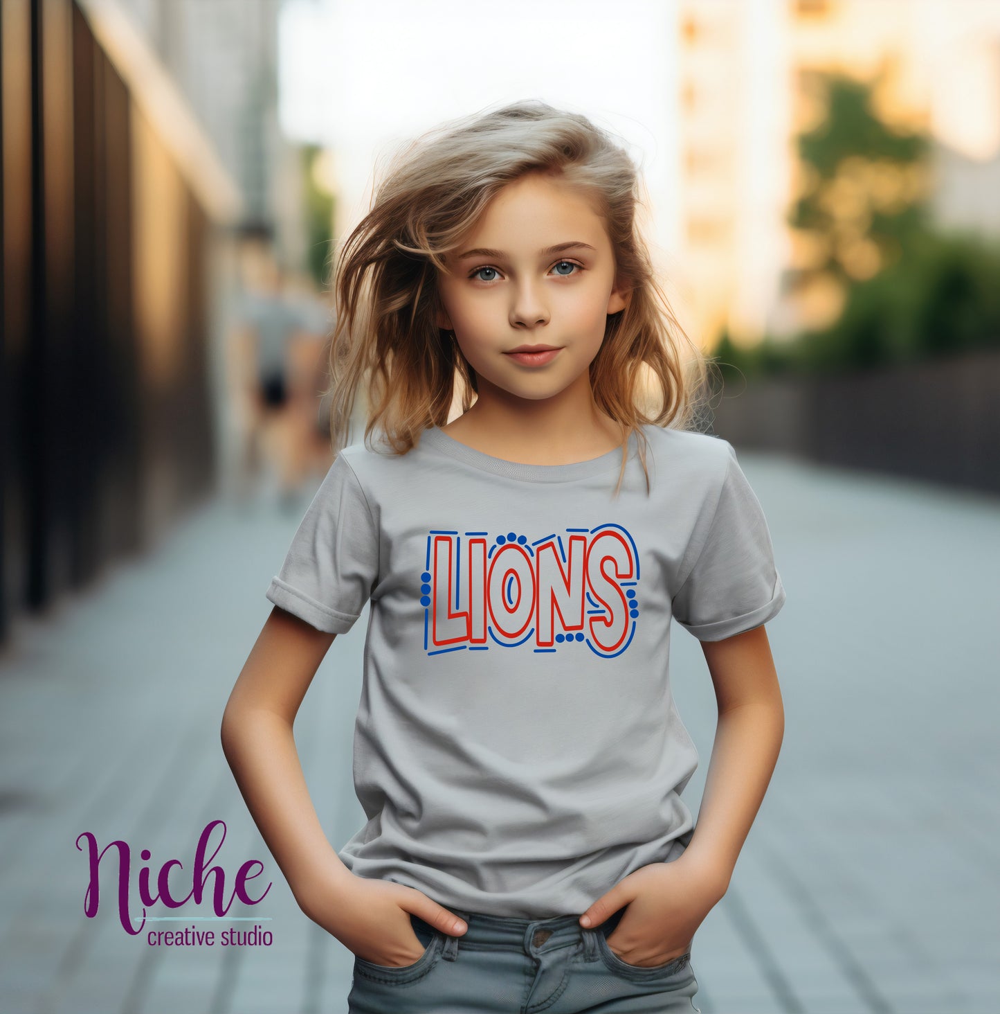 -VIN3030 Lions Doodle Letters Decal