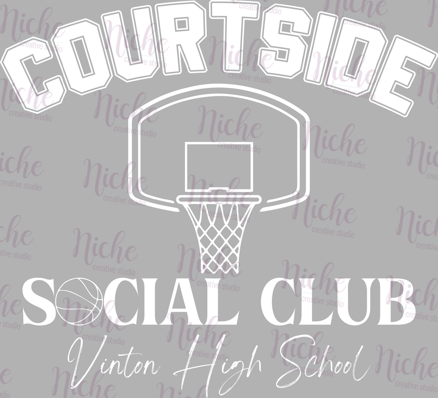 -VIN3146 Courtside Social Club Vinton Decal
