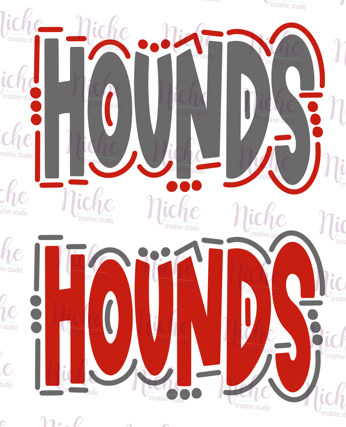 -WEL1994 Welsh Hounds Doodle Decal