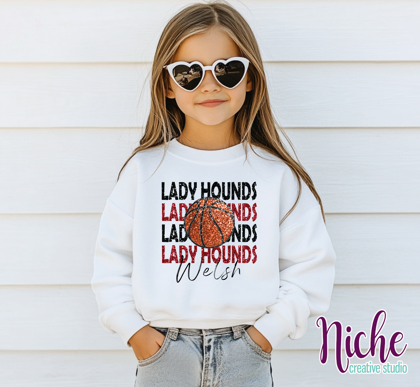 -WEL3400 Lady Hound Basketball Decal