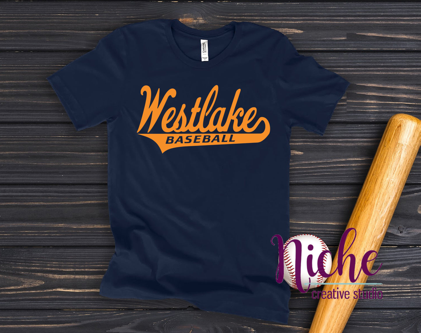 -WES258 Westlake Baseball Swoosh Decal