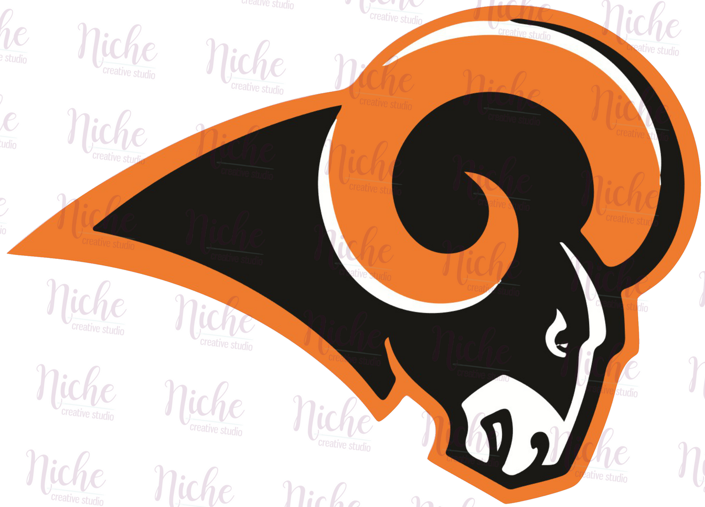 -WES3251 Westlake Rams Mascot Decal