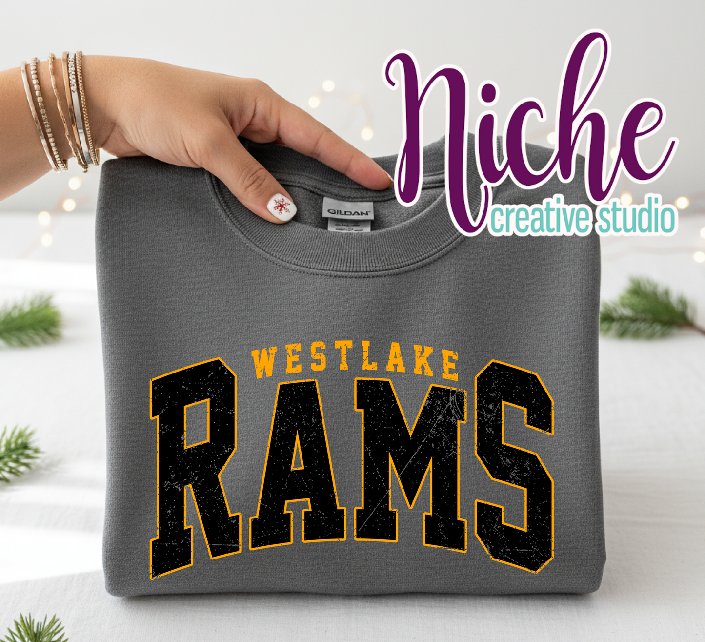 -WES8314 Vintage Rams Decal