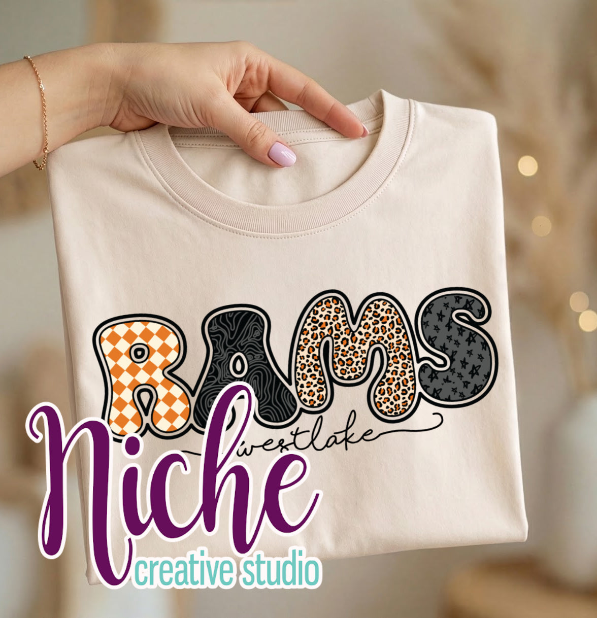 -WES8320 Doodle Rams Decal