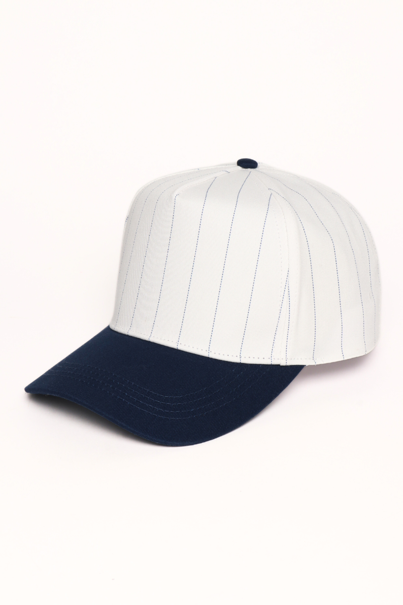 Pinstripe Two-Tone Baseball Cap