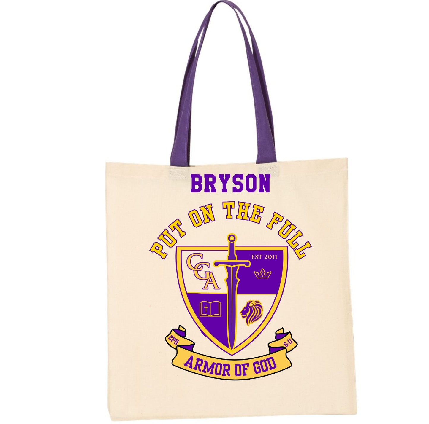 # Covenant Grace Academy - Tote with DTF design